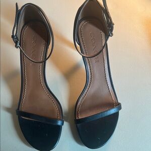 Coach Black Leather Heels